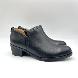 6.5W 6.5 WIDE Naturalizer Zarie Black Leather Ankle Boots Booties Shooties Shoes